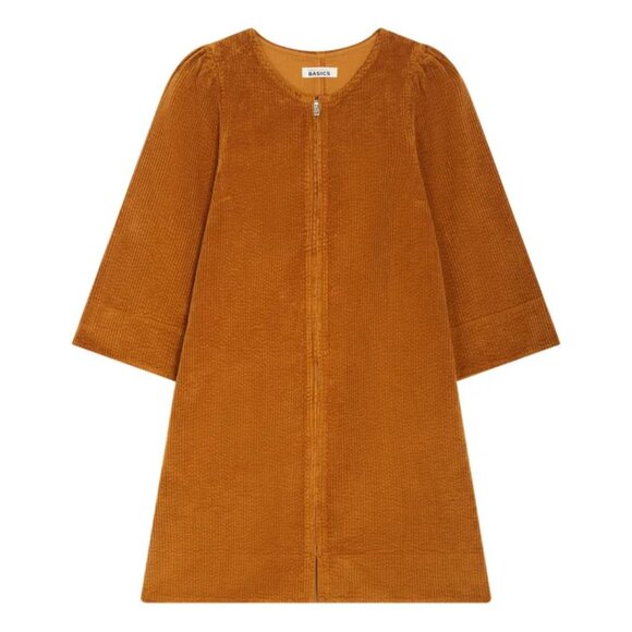Smallable Basics Dresses & Skirts - NWT SMALLABLE BASICS  Corduroy Zip Dress with Wide Sleeves | Hazelnut